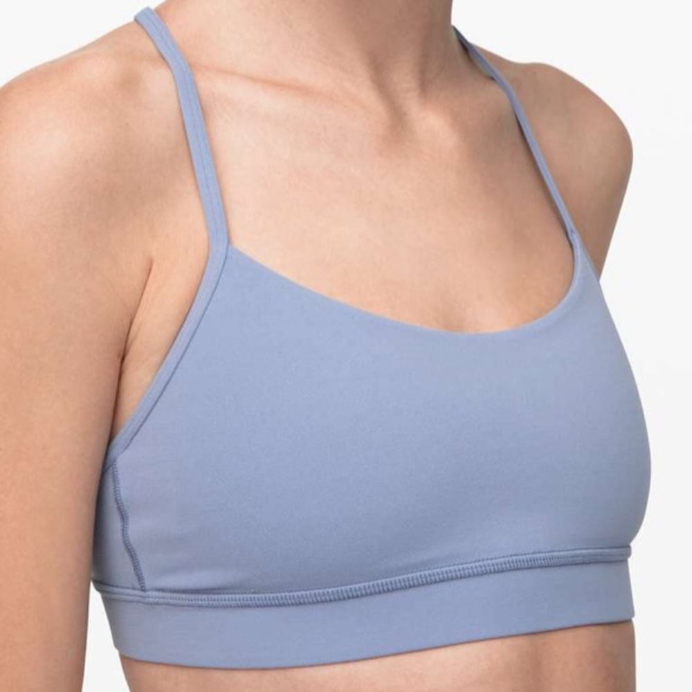 BLUE LULULEMON FLOW Y BRA